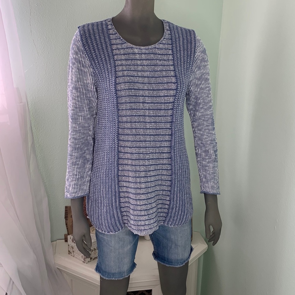 Beach Pancho Style Tunic Cotton Sweater